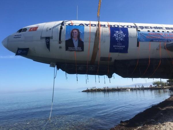 Airbus is sunk off Turkey to become artificial reef